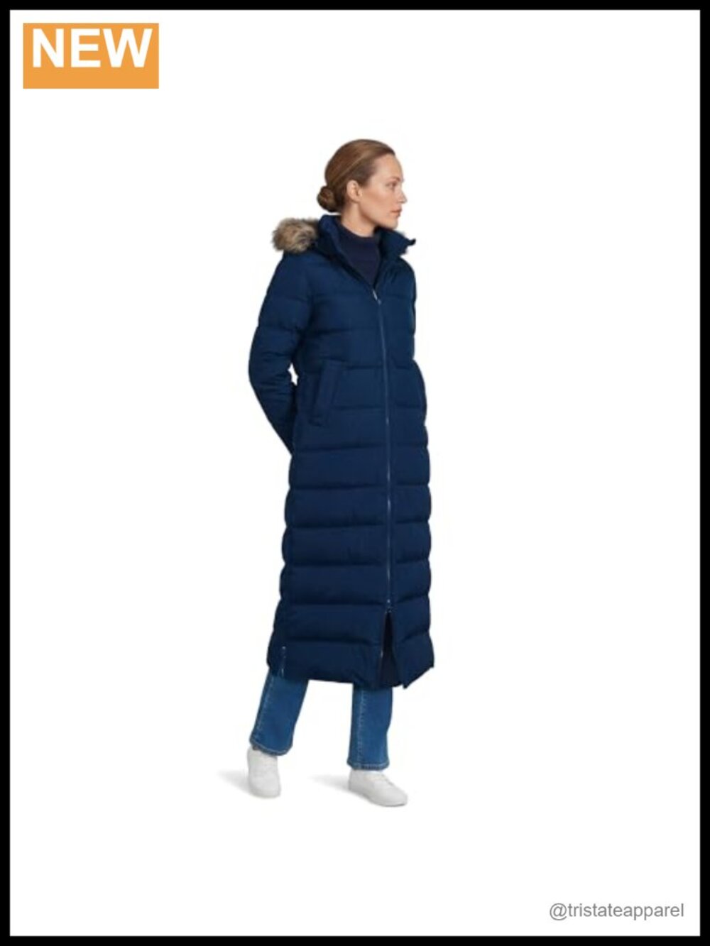 Lands End Women's Down Maxi Winter Coat Water-Resistant Puffer